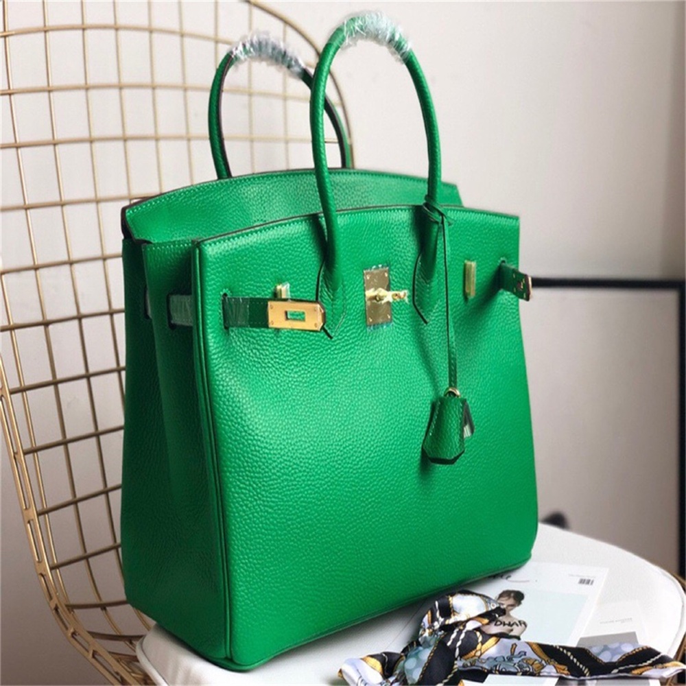 Hermes birkin 35 green handbag